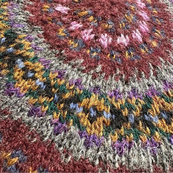 Ralph Lauren Hand Knit Fair Isle Wool Cashmere Blend Circle Cardigan Sweater - Picture 11 of 16